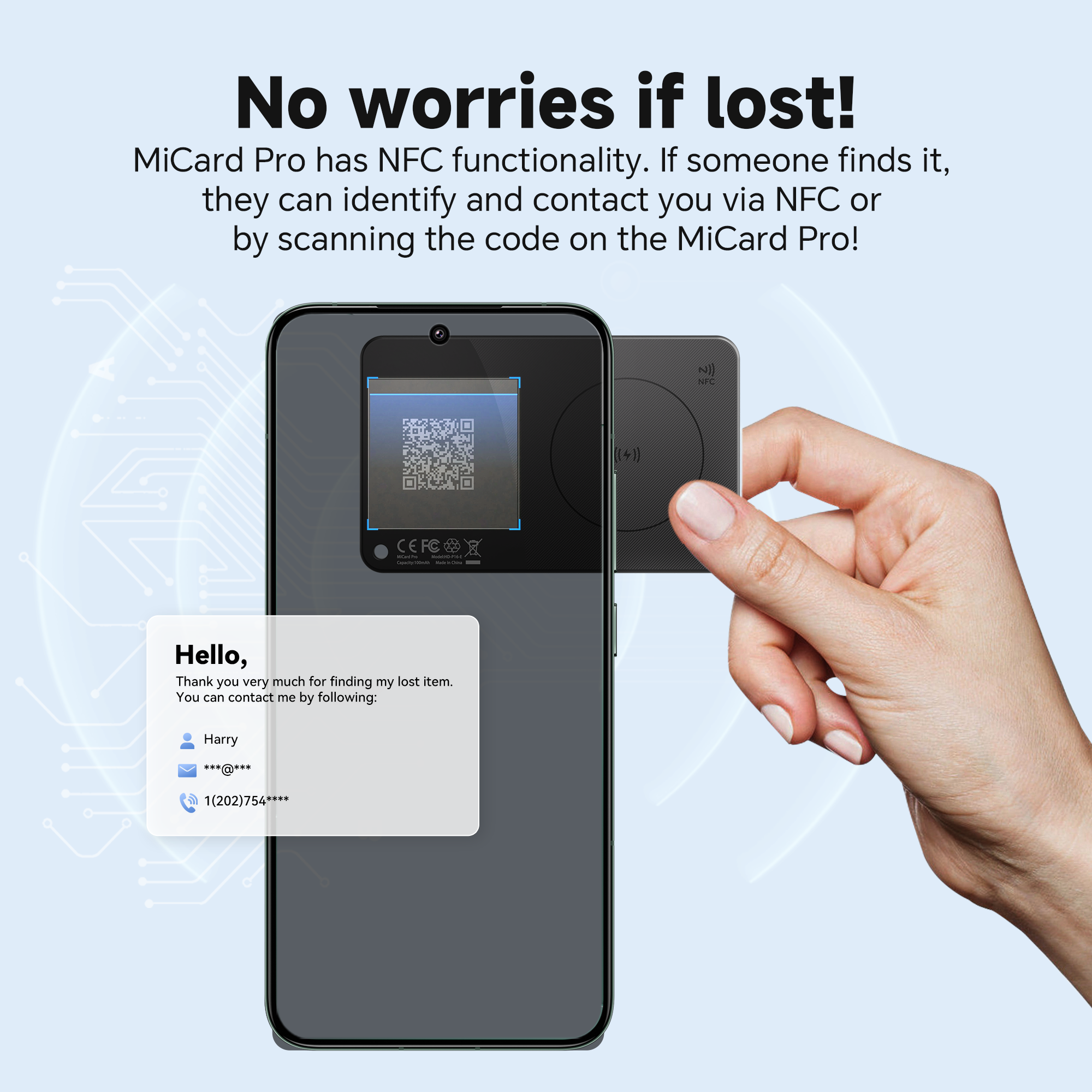 MiCard Duo Wallet Finder - Apple Find My & Google Find Hub