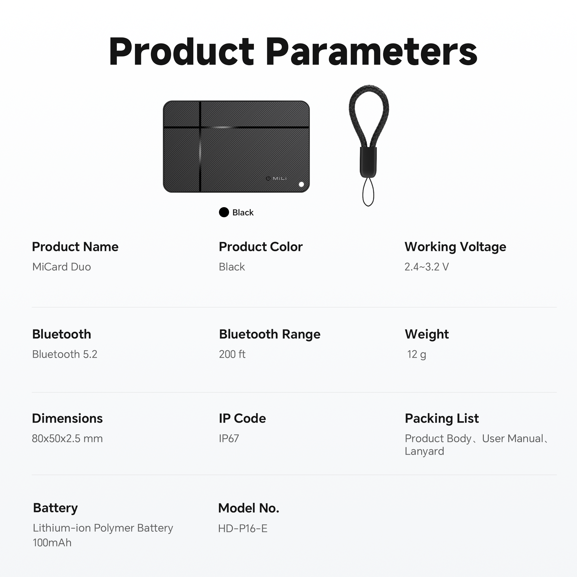 MiCard Duo Wallet Finder - Apple Find My & Google Find Hub
