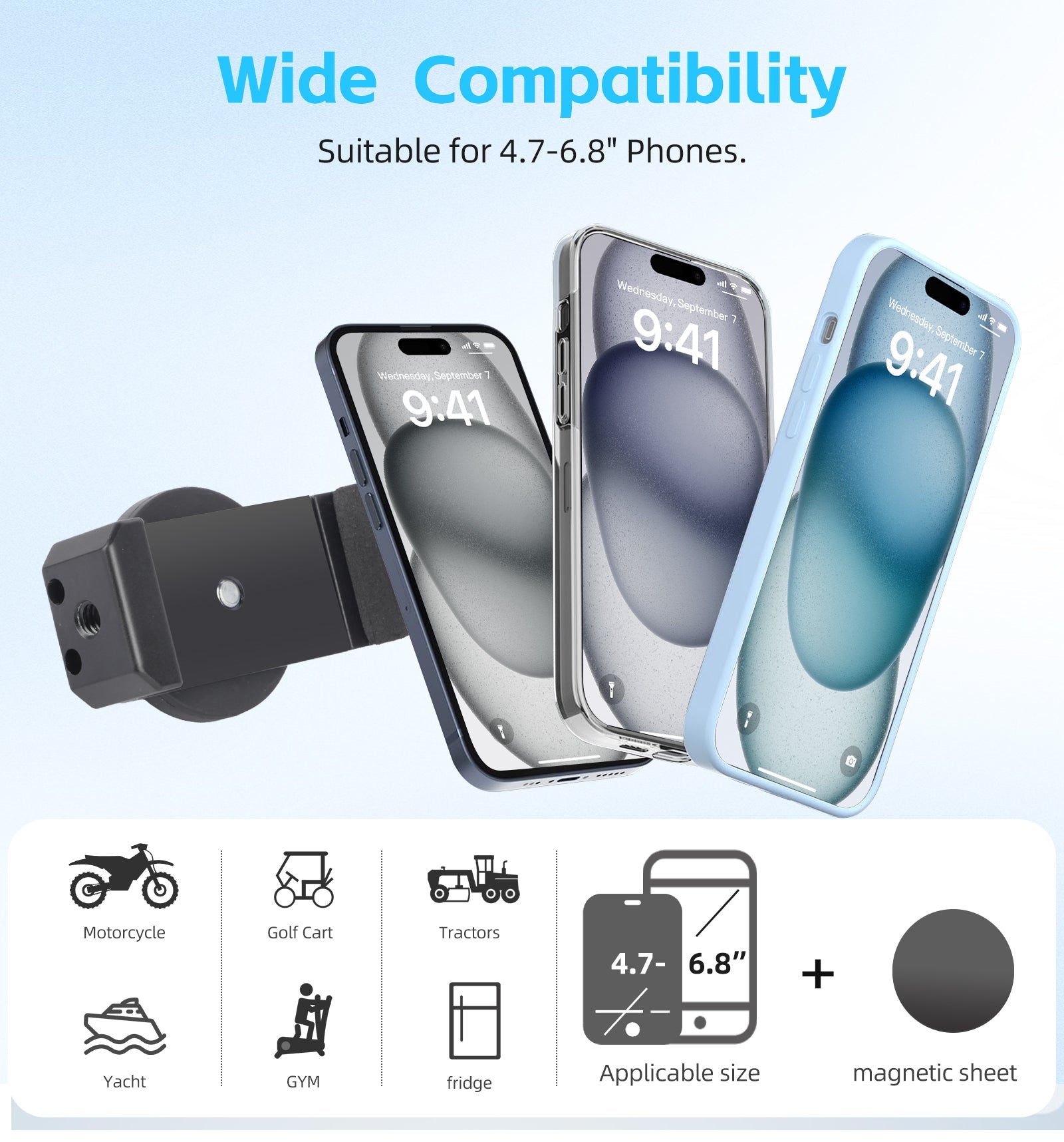 Snaphold - Detachable Magnetic Metal Multi-Functional Phone Clip Holder -