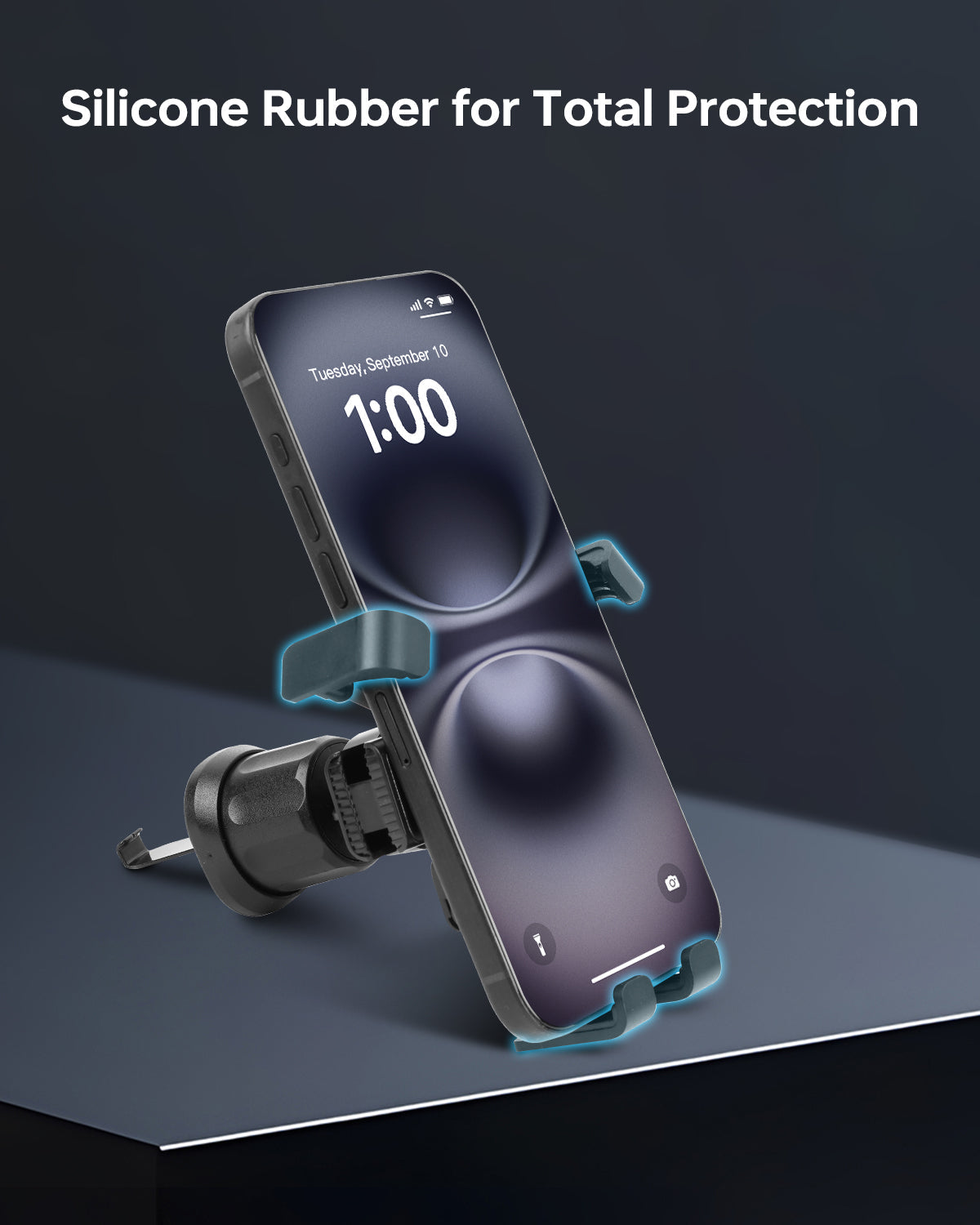 Anchor - Universal Auto-Lock Car Mount: 360° Adjustable, Vent Clip, No-Slip Grip -