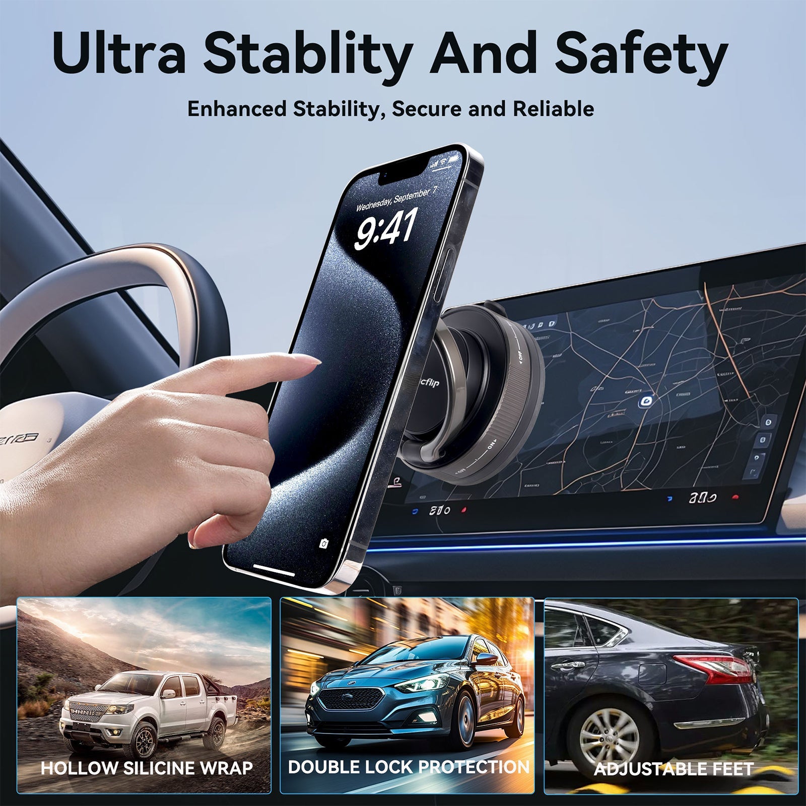 MagStick - Magsafe Suction Cup Magnetic 360° Rotation Ultra Stable Phone Holder -