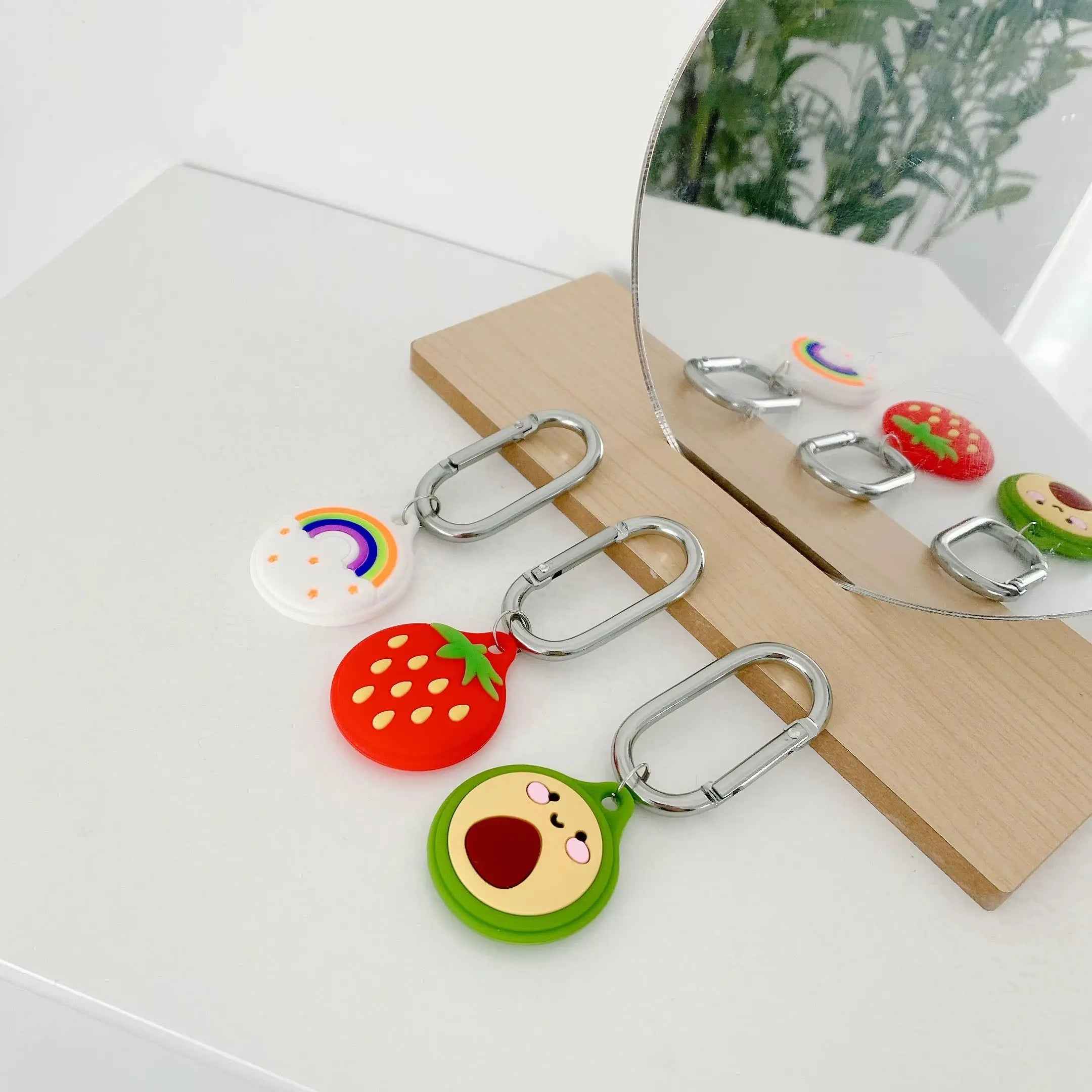 Anti Lost Luggage Tag Soft Silicone 3D Cute Cartoon Designs Cover for Apples Air Tag Case