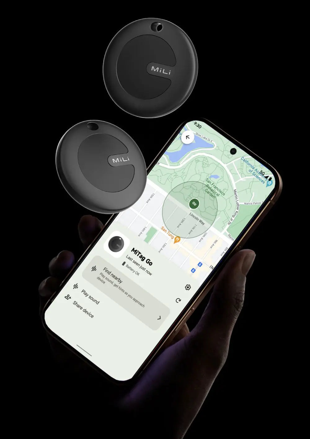 Google Certified Android Tag Waterproof Item Finder Works with Google Find My Device App Compatible with All Android Devices - Micflip