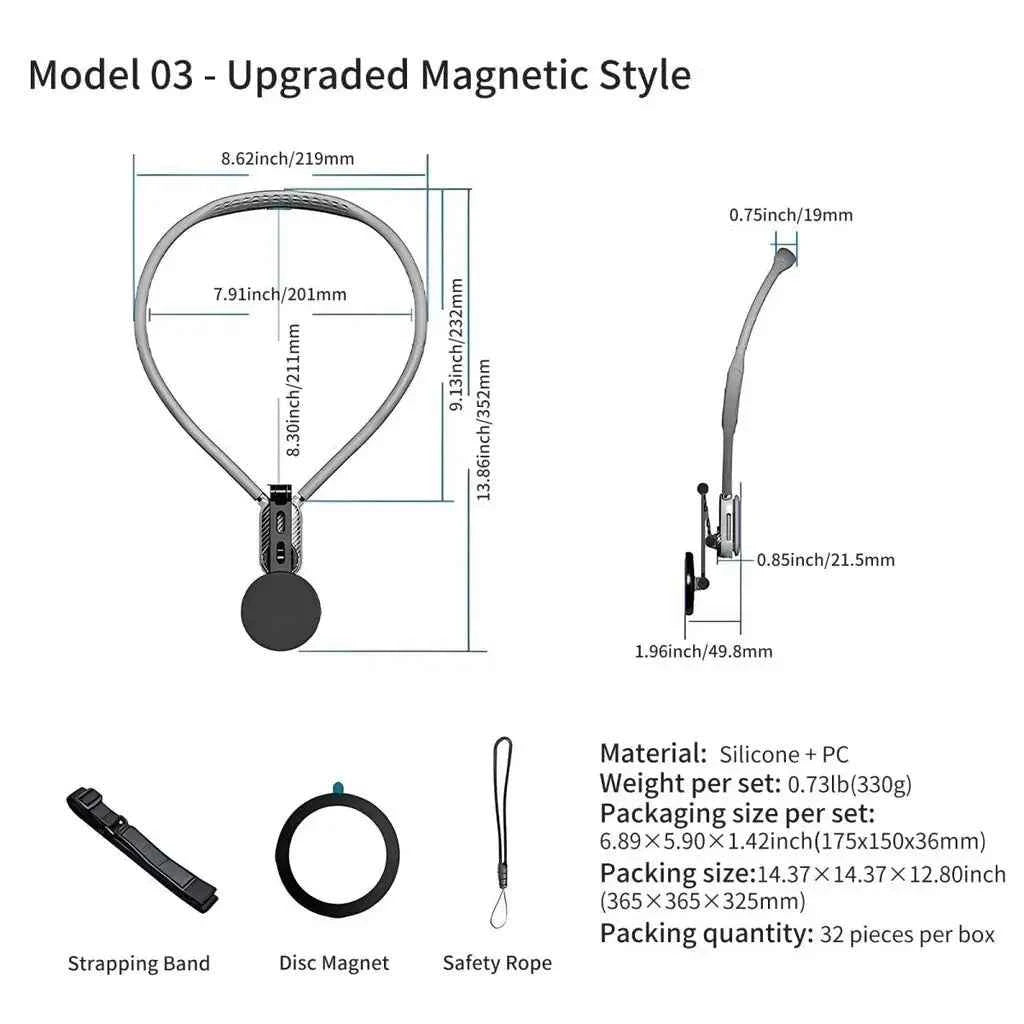 Magnetic Quick Release Neck Phone Holder