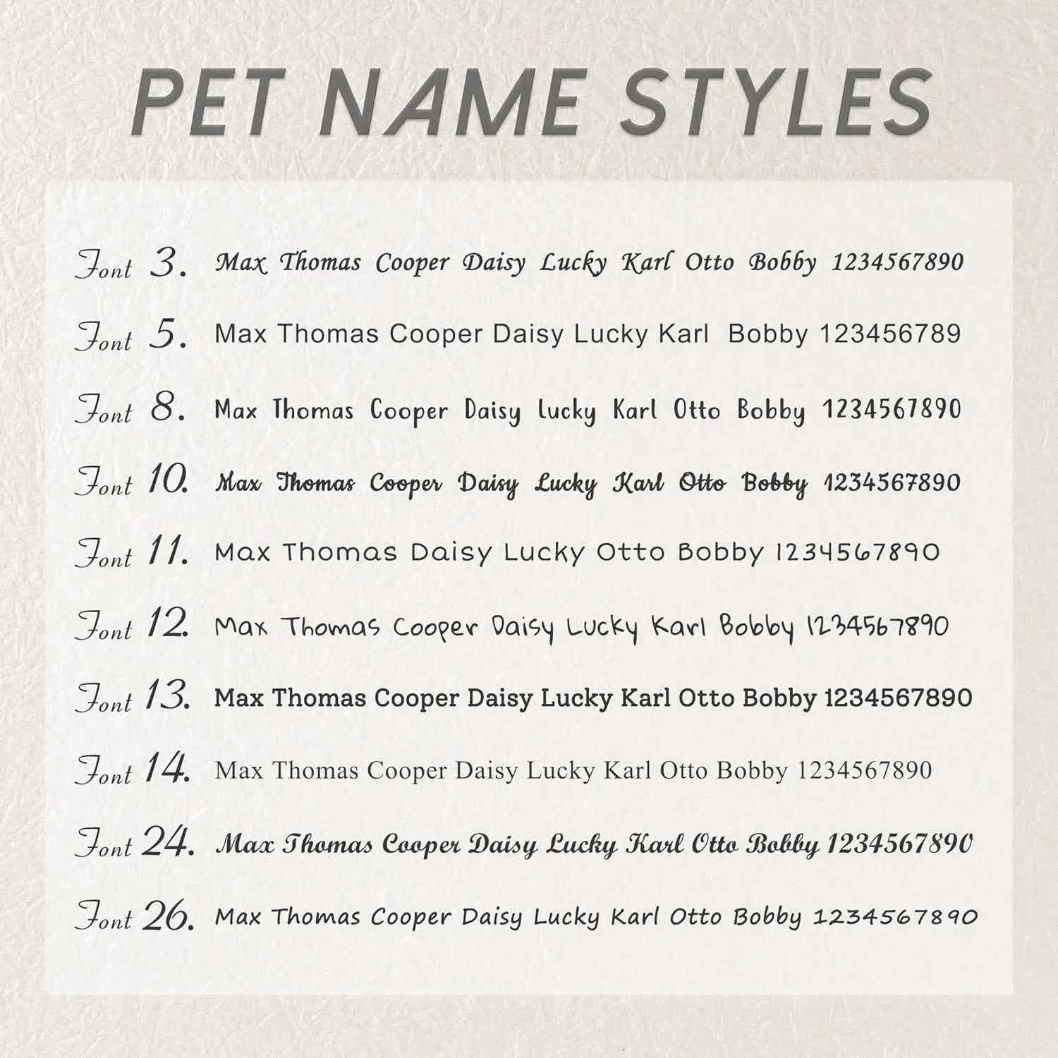 Pet Collar Engraved Tag