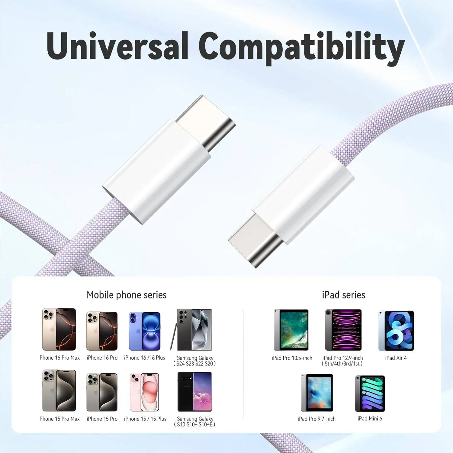 Type C Cables for Iphones - Braided 60W - Micflip