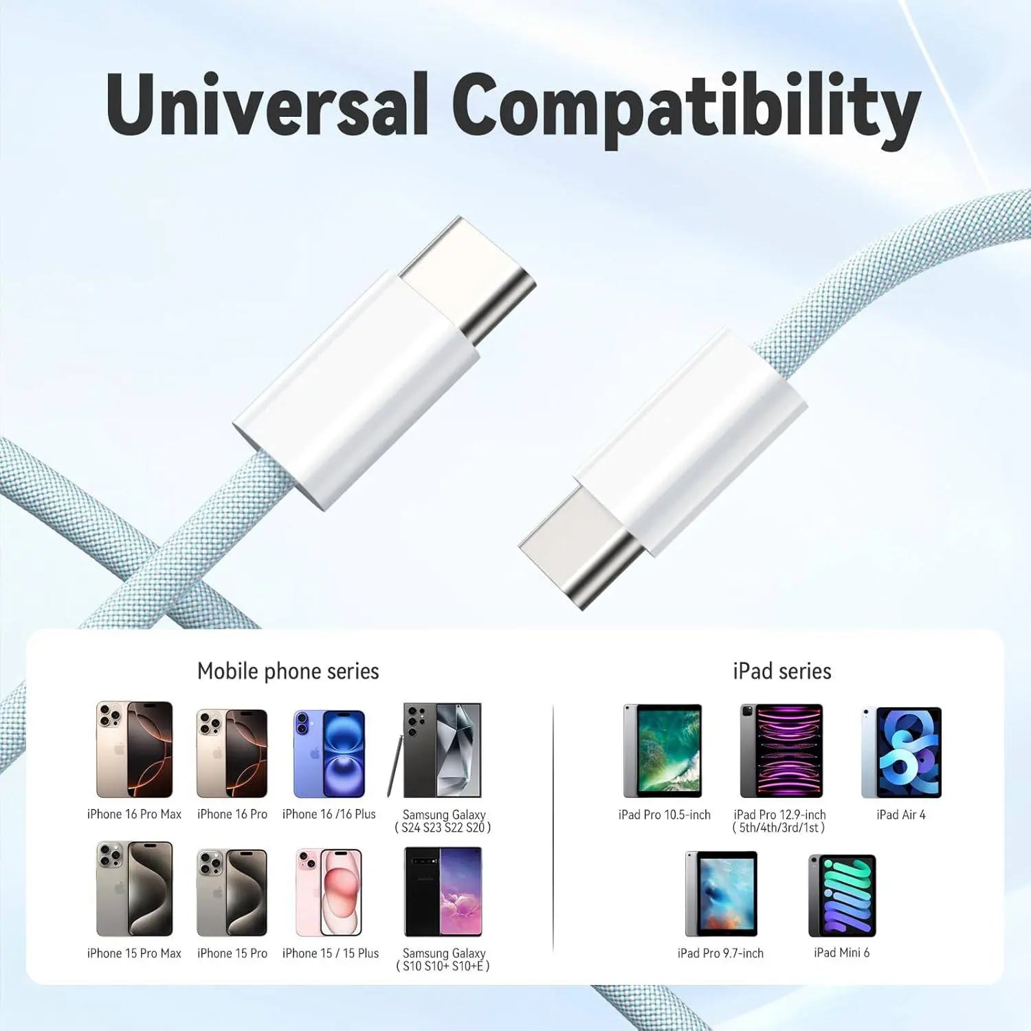 Type C Cables for Iphones - Braided 60W - Micflip