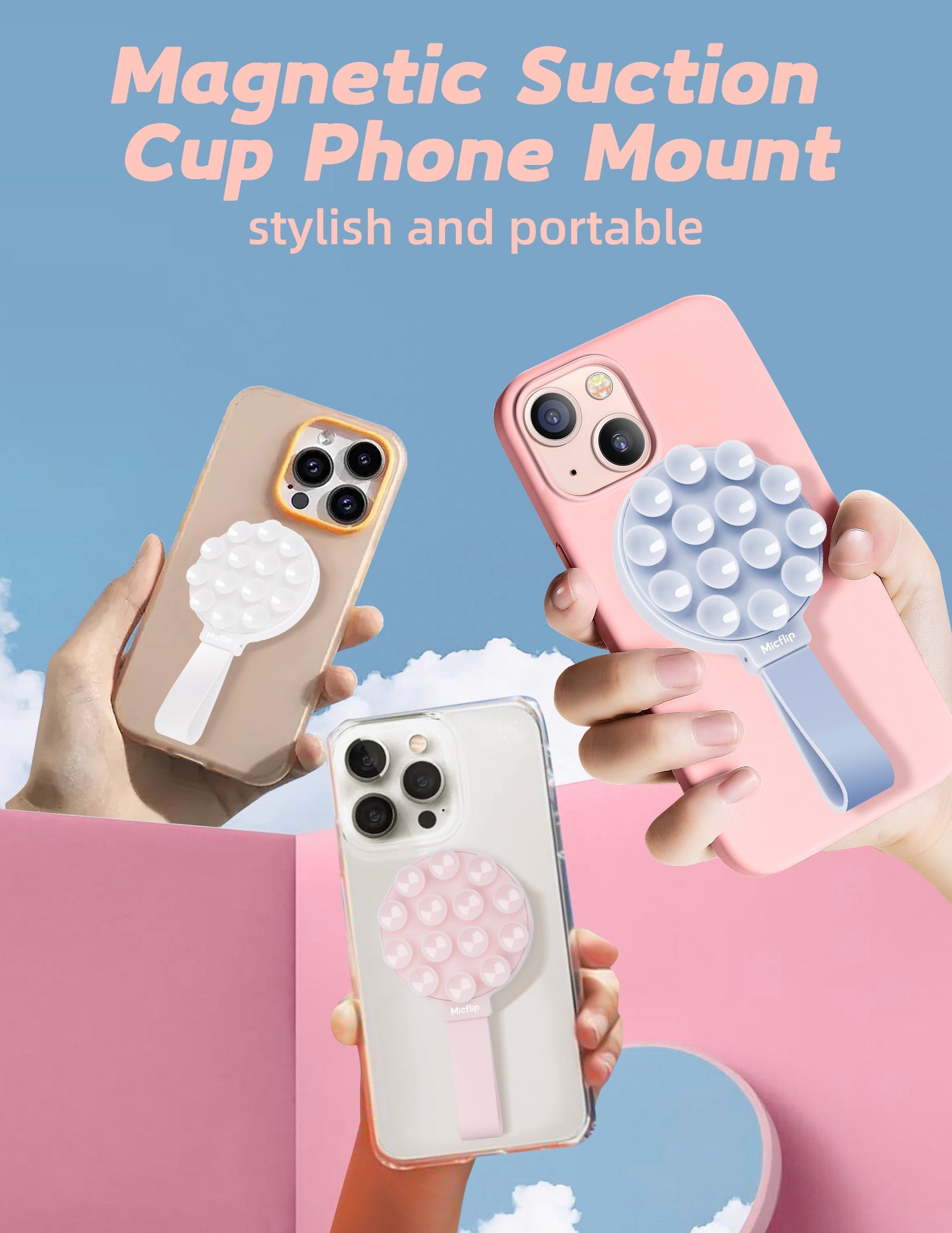 MagSilly - Eco-friendly Silicone Suction Cup Magnetic Phone Holder - 