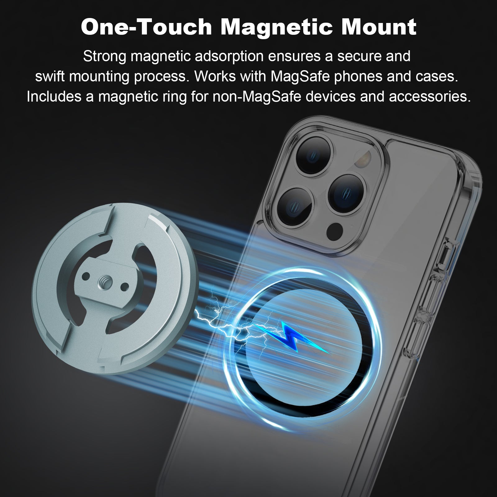 FluxMount Pro - Magnetic Magsafe Metal Multi-functional Cold Shoe Phone Stand - 