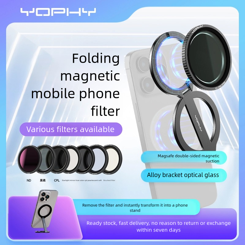 Yophy Magpolar Pro — MagSafe Magnetic Mount with 52mm CPL & ND64 Filters