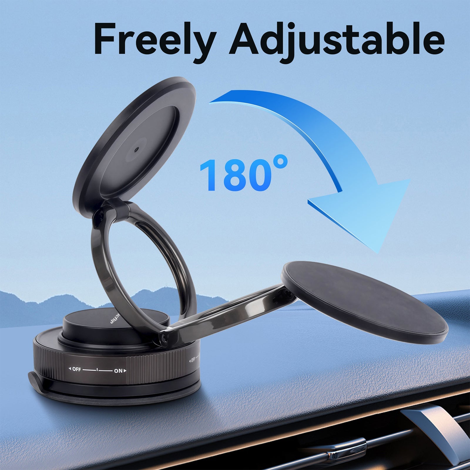 MagStick - Magsafe Suction Cup Magnetic 360° Rotation Ultra Stable Phone Holder - 