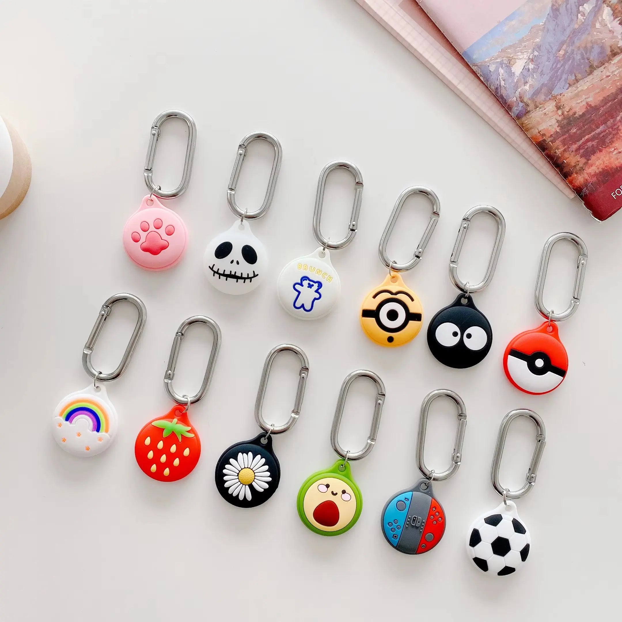 Anti Lost Luggage Tag Soft Silicone 3D Cute Cartoon Designs Cover for Apple Airtag Case