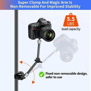 Magic Arm with Super Clamp Compatible with Small Rig Cage (11 inch) - Micflip