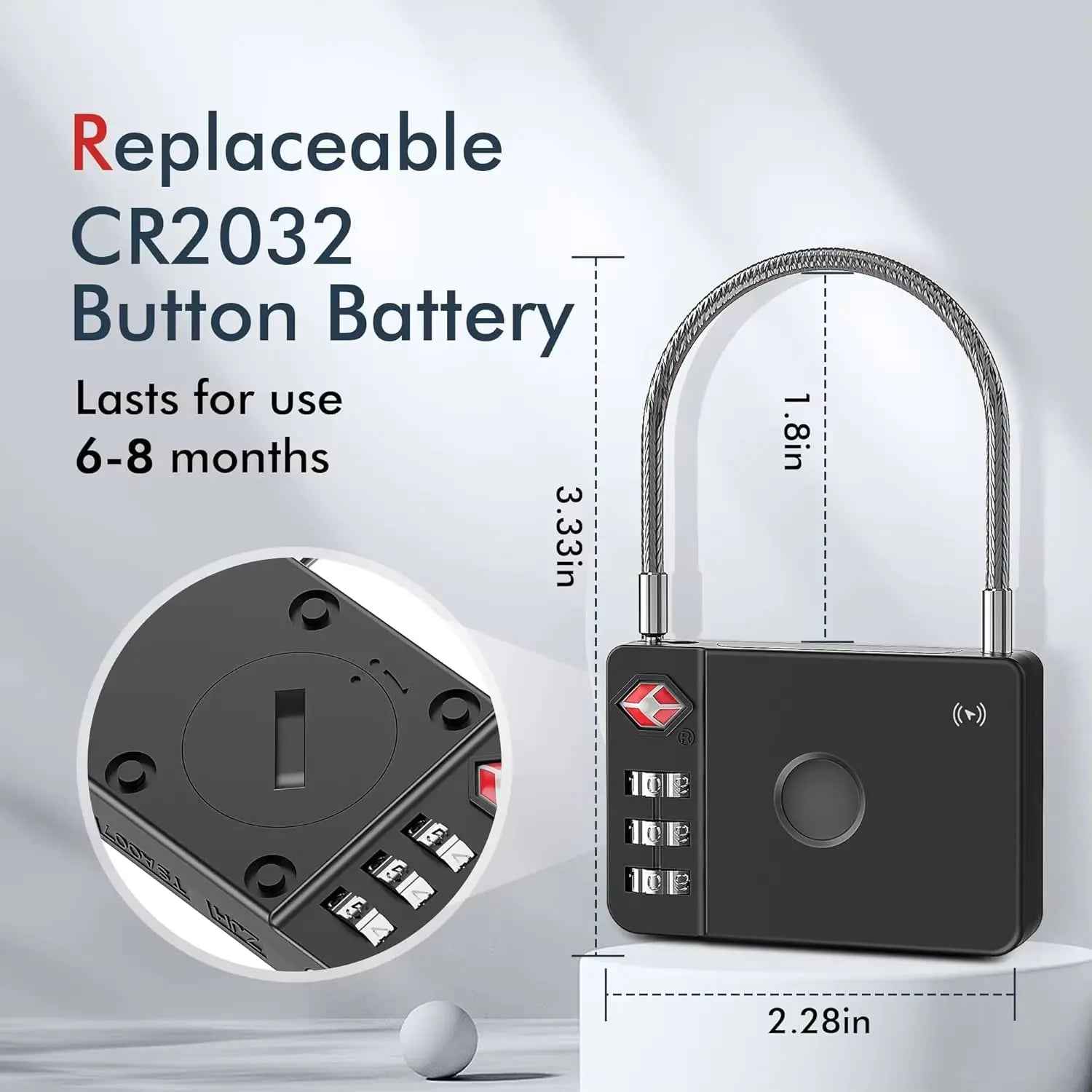 Mili Milock Smart GPS Tracker: TSA Approved Luggage Lock with Apple Find My Integration for Hassle-Free Travel