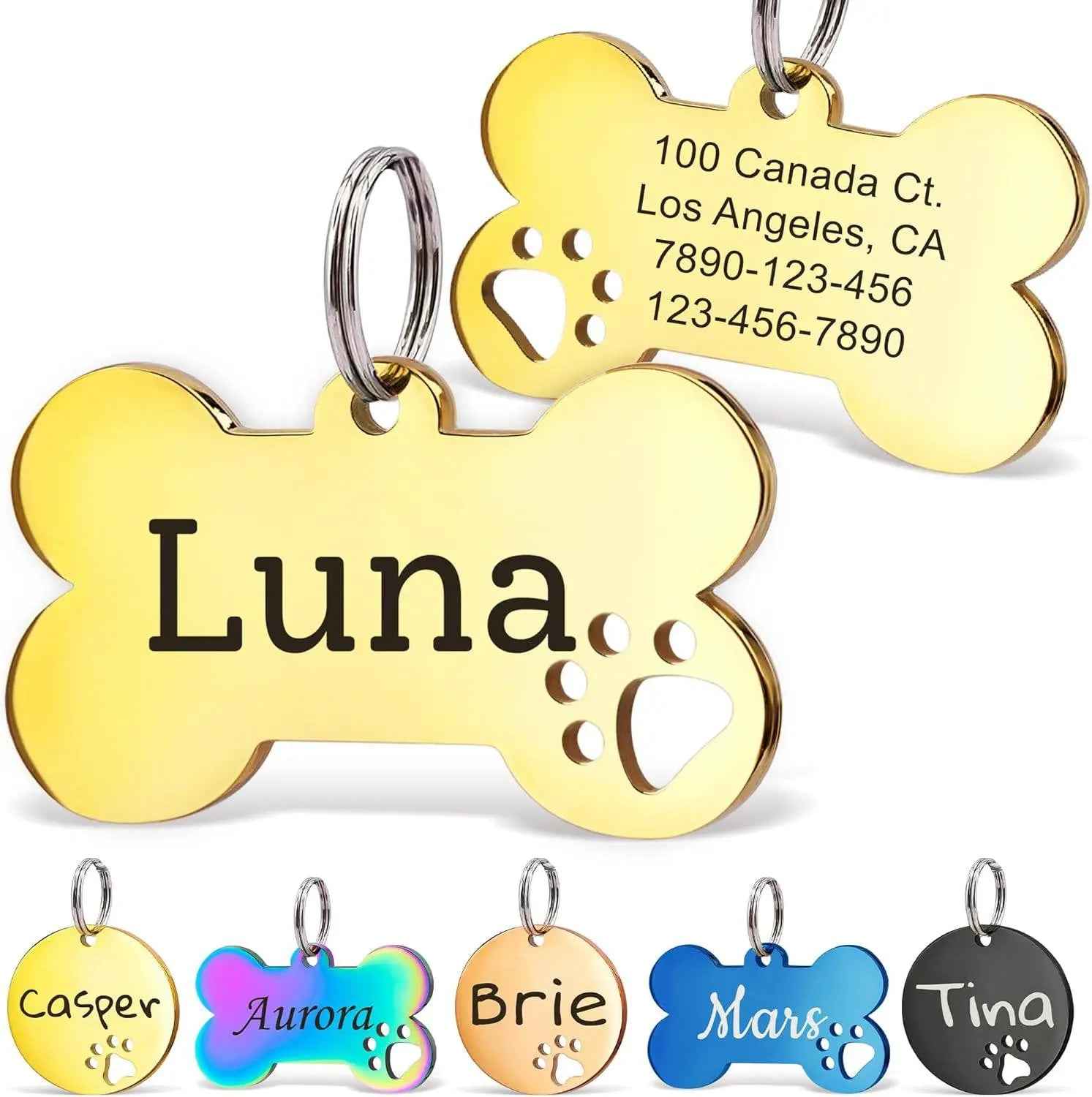Pet Collar Engraved Tag