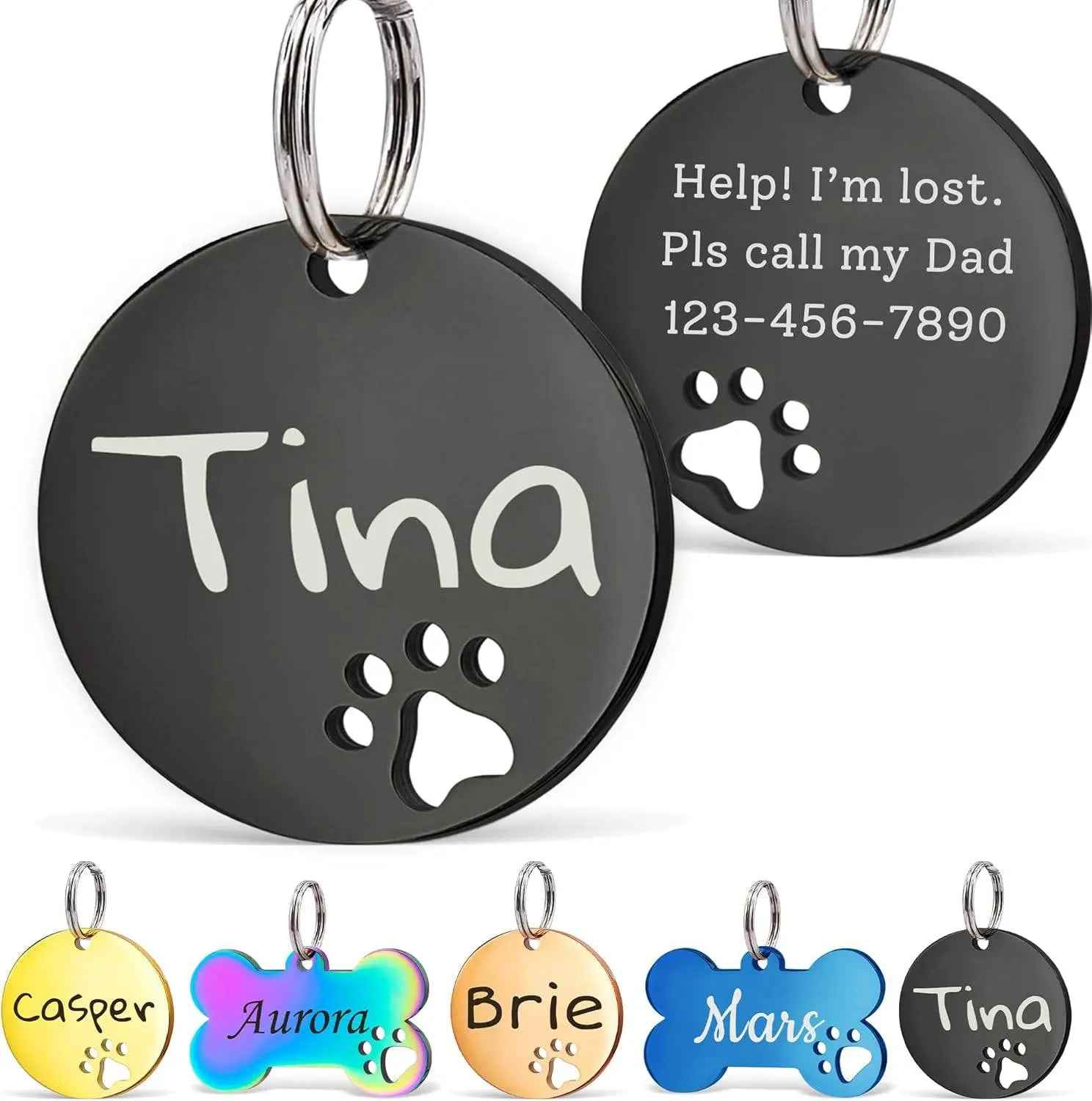 Pet Collar Engraved Tag
