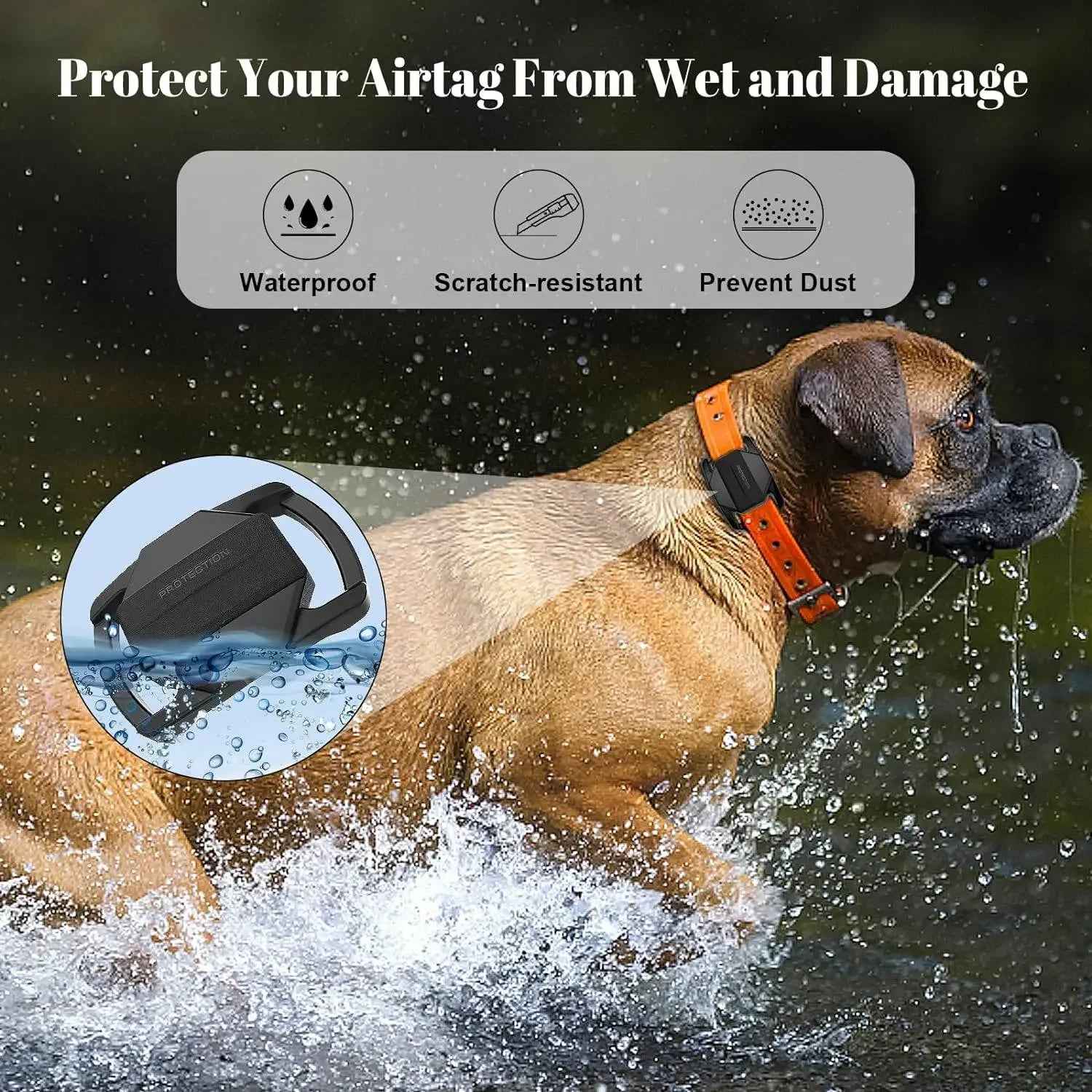 Rubberised Case - Air Tag Case for Dogs