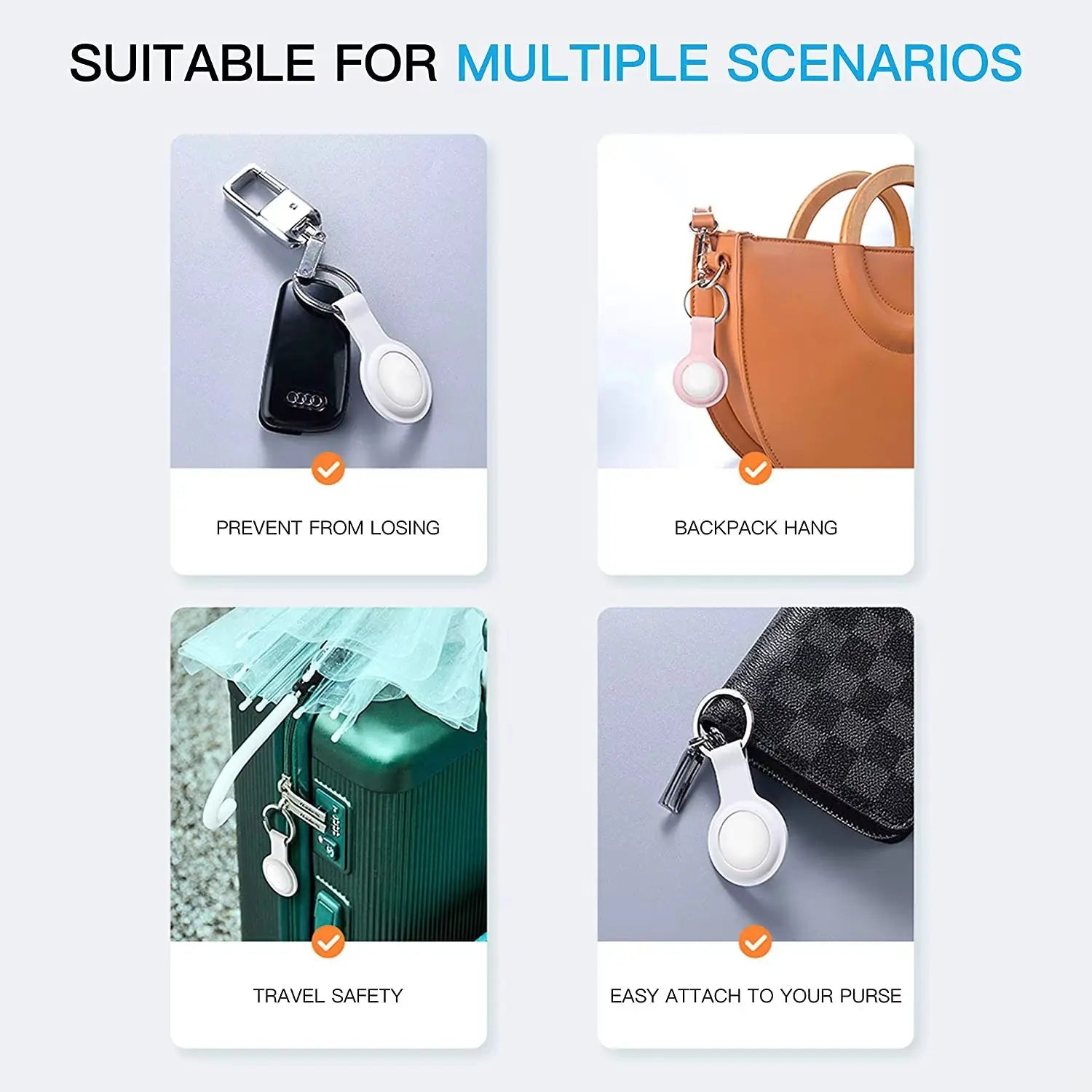 Wholesale Silicone Airtag Protective Cover Cute Dog Collar Keychain Pet Tracker Compatible for Apple Airtag Case