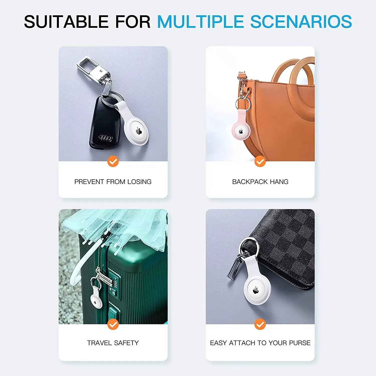 Silicone Airtag Cover Cute Dog Collar Keychain Pet Tracker Compatible for Apples Air tag Case