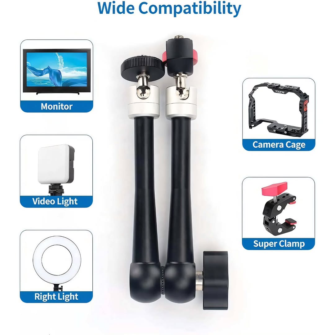 Professional cinematography setup using Magic Arm
